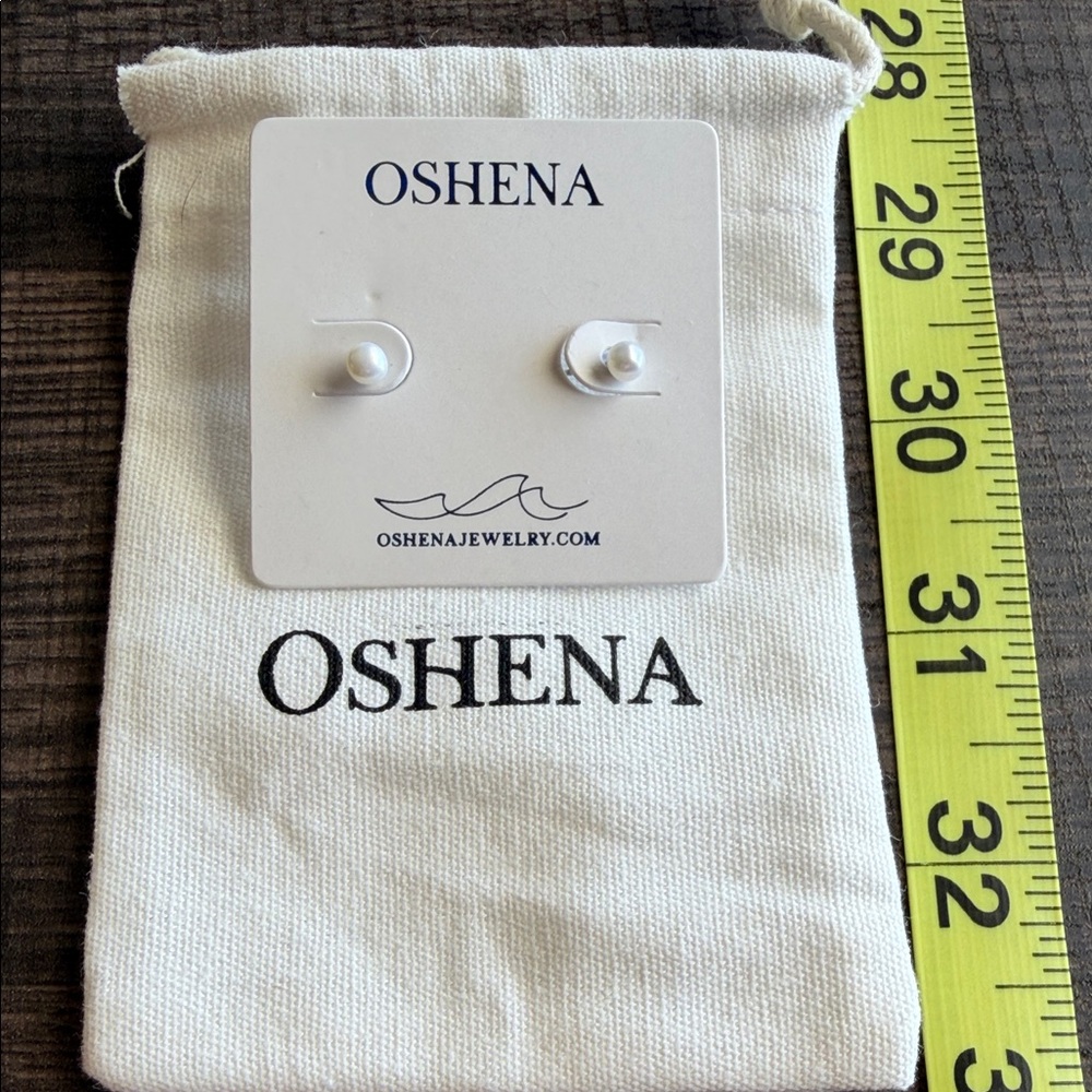 White Pearl Stud Earrings